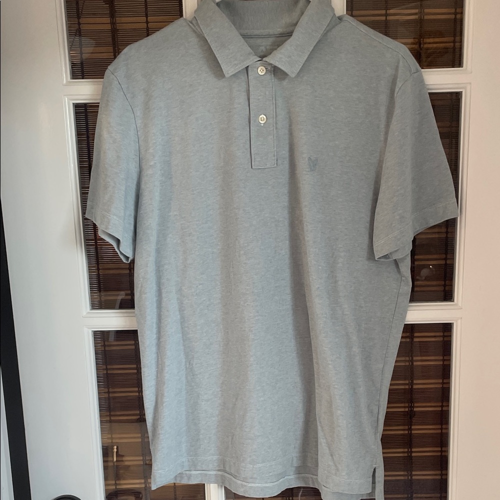 American Eagle Outfitters Light Blue Polo Shirt